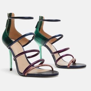 NWOT AMAZING multicolored ZARA heels - size 8